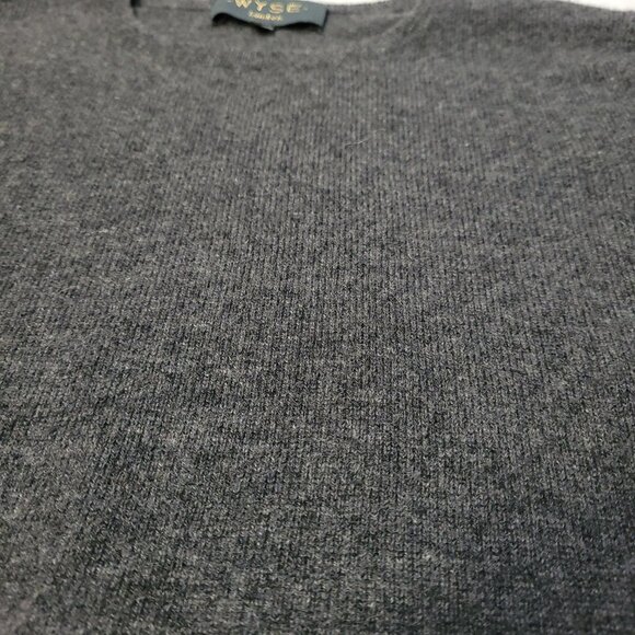 Wyse London Cashmere Sweater Grey Rainbow Cuff Size 2 US 6 - Picture 4 of 12